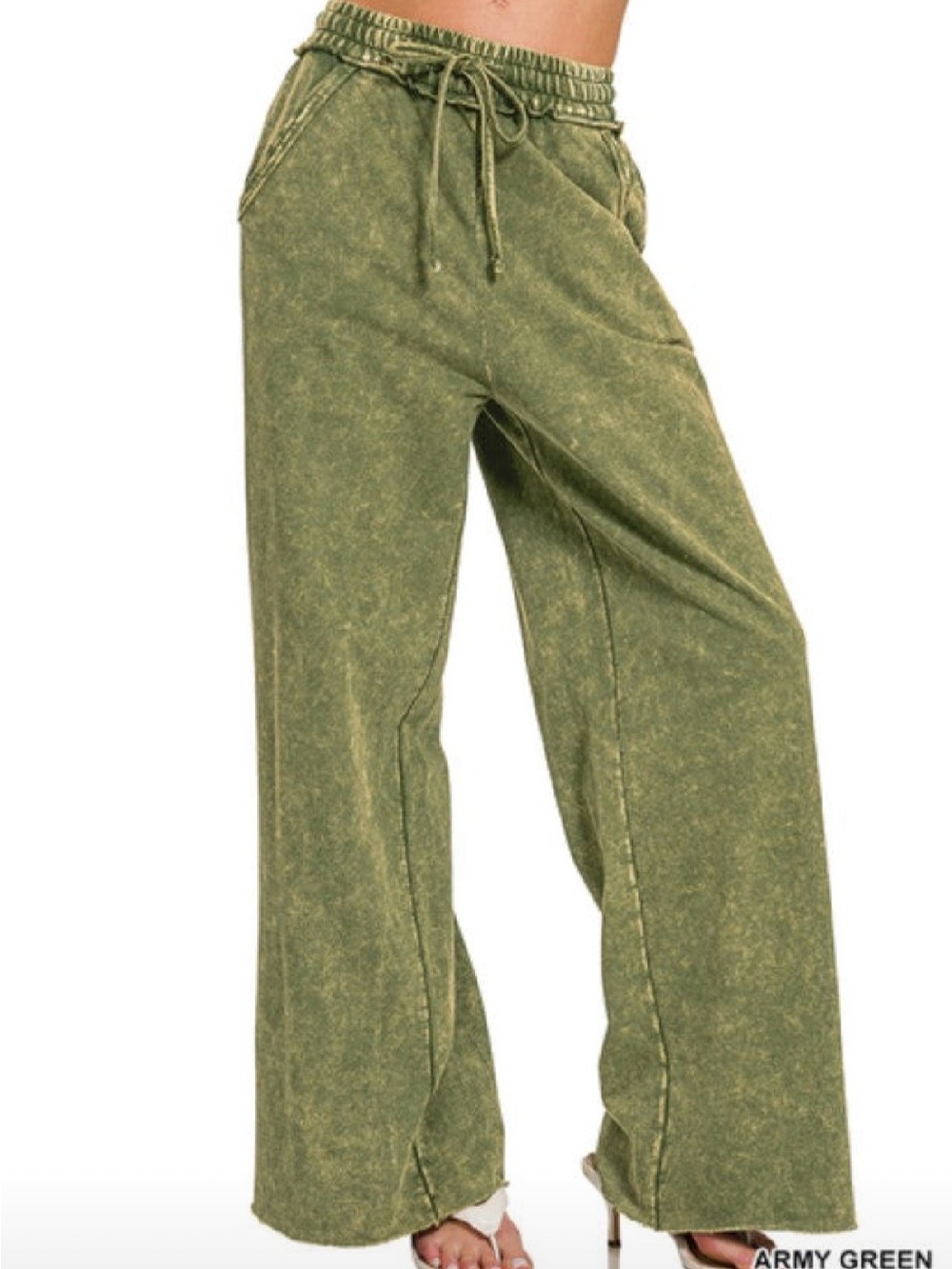 Zenana Relaxed Wide Leg Utility Pants